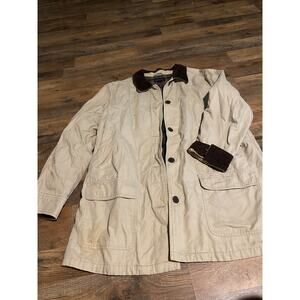 Lands End Vintage Flannel Lined Coat